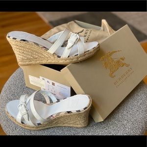 New Burberry wedge sandals!